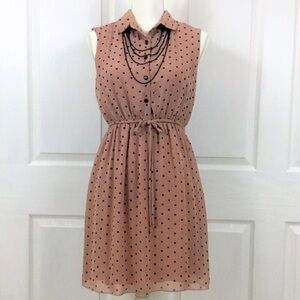 Juniors size M sleeveless polka dot dress